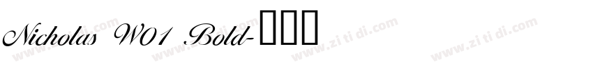 Nicholas W01 Bold字体转换